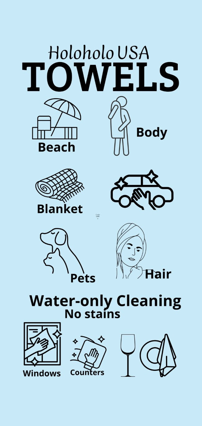 Holoholo-USA XL Beach Towel – Beach Bikes & Open Waters | Sand-Free, Quick Dry