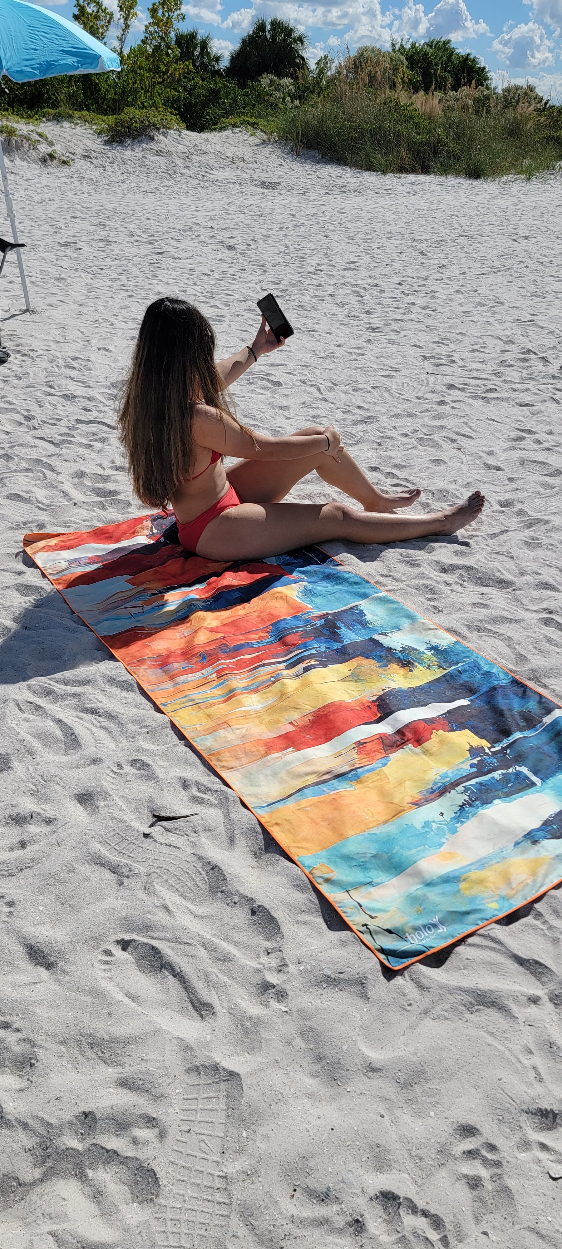 Coastal Canvas Art Print Towel