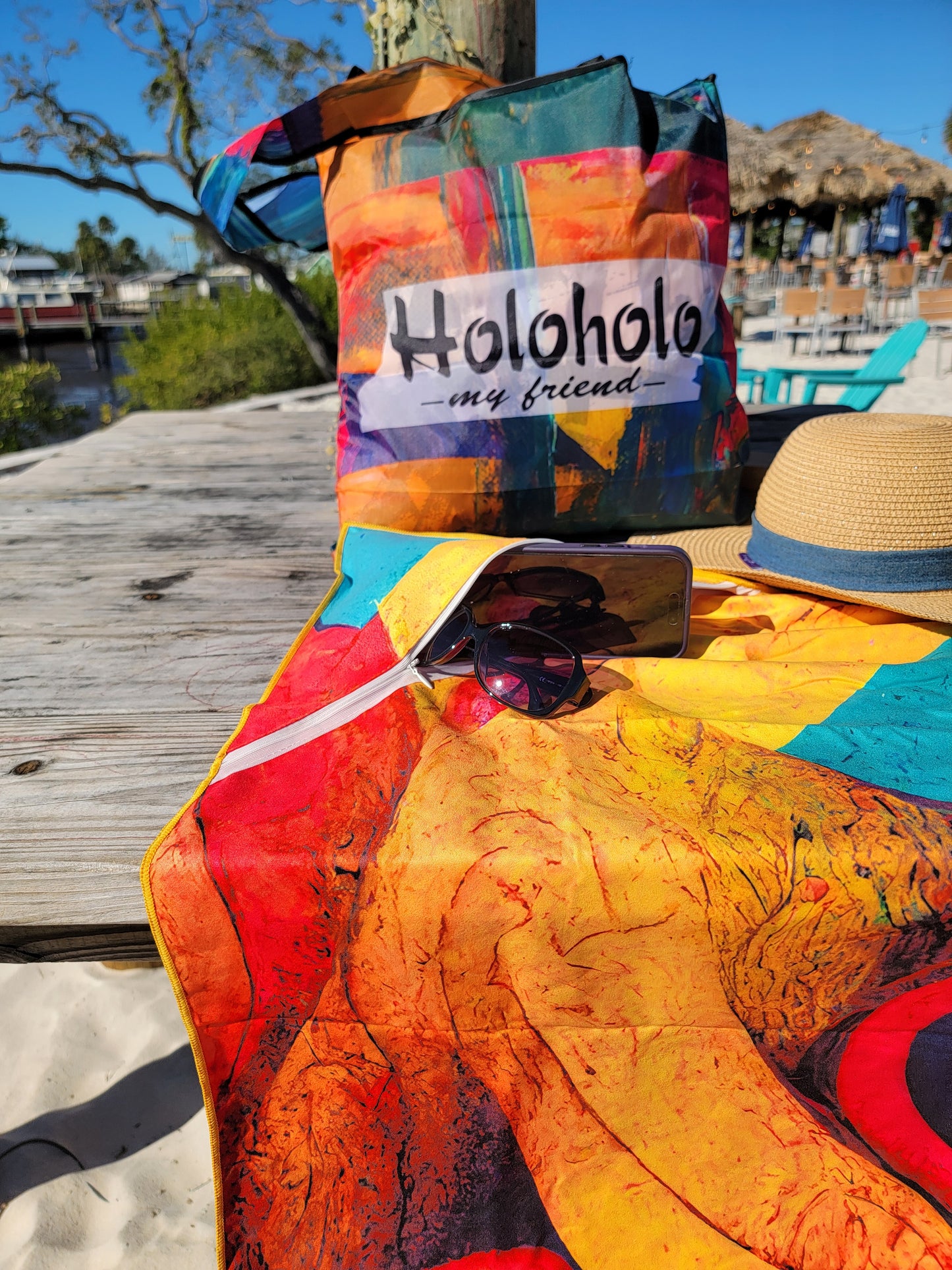Holoholo-USA Packable Beach Bag – Foldable, Sand-Free, Always Ready